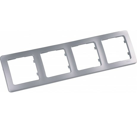 Четырехместная рамка HEGEL серебро Р404-06