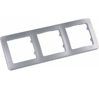Трехместная рамка HEGEL серебро Р403-06