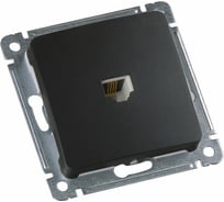 Механизм телефонной розетки HEGEL черный РСТ-400-08