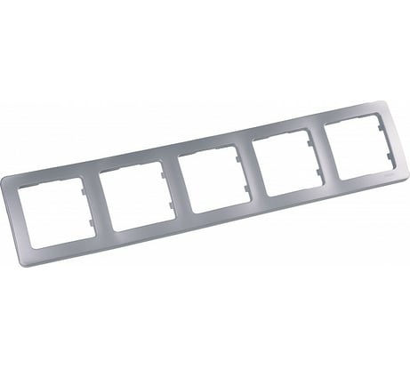 Пятиместная рамка HEGEL серебро Р405-06