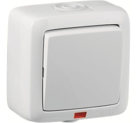 Одноклавишный выключатель HEGEL с подсветкой ВА10-212