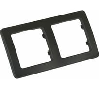 Двухместная рамка HEGEL черный Р402-08