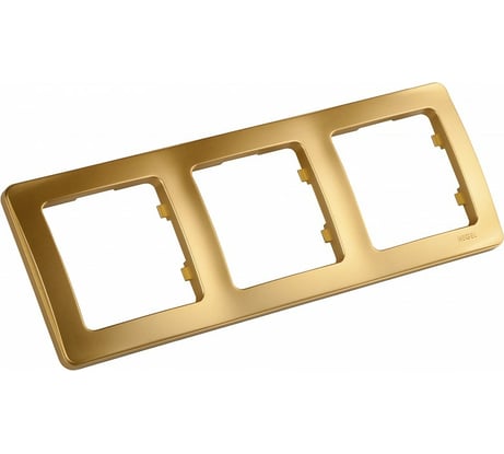 Трехместная рамка HEGEL золото Р403-07