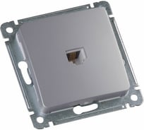 Механизм компьютерной розетки HEGEL серебро РСК-400-06