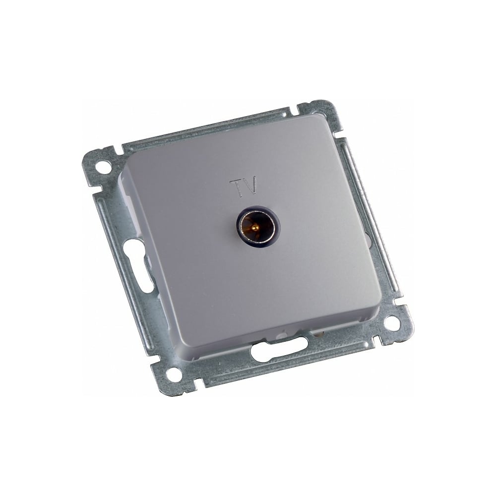 Механизм телевизионной оконечной розетки HEGEL серебро РСТВ-401-06 ...