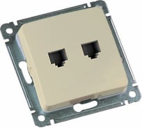 Механизм телефонной и компьютерной розетки HEGEL слоновая кость РСКТ-440-01