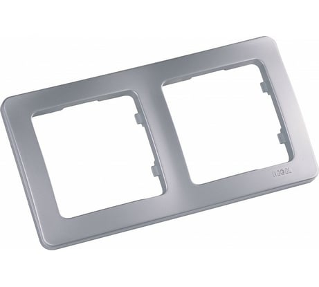 Двухместная рамка HEGEL серебро Р402-06