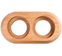 2-местная рамка Bironi для монтажа с декоративной трубой, бук, цвет натурель (1 выход) BF1-620-10/T