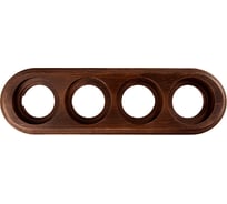 4-х постовая рамка Bironi накладной монтаж, цвет старое дерево, BF1-640-17