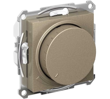 Механизм поворотно-нажимного светорегулятора (диммера) Systeme Electric Atlasdesign led, rc, 400вт, шампань ATN000523