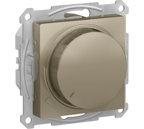 Механизм поворотно-нажимного светорегулятора (диммера) Systeme Electric Atlasdesign led, rc, 400вт, шампань ATN000523