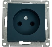Розетка Systeme Electric Atlasdesign без заземления, со шторками, 16а, механизм, изумруд ATN000849