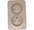 Розетка Systeme Electric Blanca о/у, двойная, без заземления, со шт., изол.пл., 16а, 250в, титан BLNRA001214 1