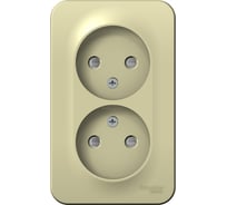 Розетка Systeme Electric Blanca о/у, двойная, без заземления, со шт., изол.пл., 16а, 250в, бежевый BLNRA001217