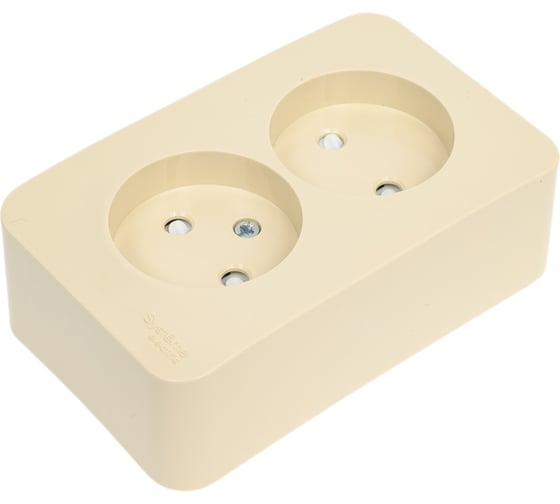 Розетка Systeme Electric Blanca о/у, двойная, без заземления, со шт., изол.пл., 16а, 250в, бежевый BLNRA001217