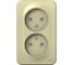 Розетка Systeme Electric Blanca о/у, двойная, без заземления, со шт., изол.пл., 16а, 250в, бежевый BLNRA001217 1