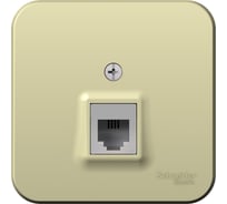 Телефонная розетка Systeme Electric Blanca открытой установки, rj11, с изолирующей пластиной, бежевый BLNIA011007