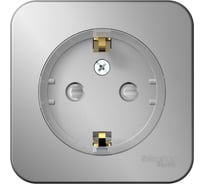 Розетка Systeme Electric Blanca о/у, с заземлением, со шторками, (компакт) изол.пл, 16а, 250в, алюминий BLNRA111113