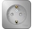 Розетка Systeme Electric Blanca о/у, с заземлением, со шторками, (компакт) изол.пл, 16а, 250в, алюминий BLNRA111113 1