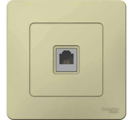 Телефонная розетка Systeme Electric Blanca скрытой установки, rj11, бежевый BLNIS011007