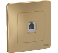 Телефонная розетка Systeme Electric Blanca скрытой установки, rj11, титан BLNIS011004