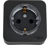 Розетка Systeme Electric Blanca о/у, с заземлением, со шторками, (компакт) изол.пл, 16а, 250в, антрацит BLNRA111116