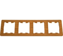 4-постовая вертикальная рамка Systeme Electric Glossa дерево дуб GSL000508