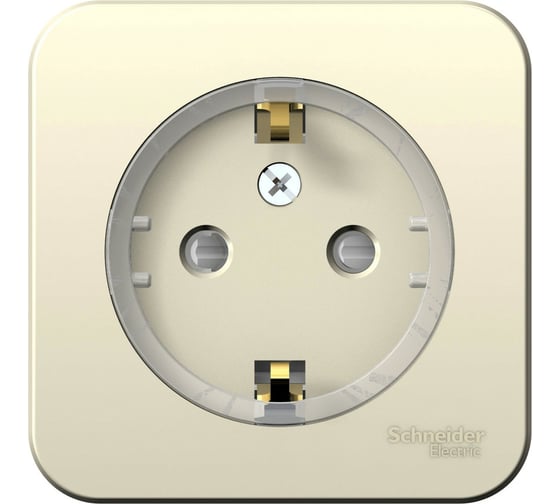 Розетка Systeme Electric Blanca о/у, с заземлением, со шторками, (компакт) изол.пл, 16а, 250в, молочный BLNRA111112