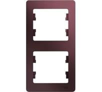 2-постовая вертикальная рамка Systeme Electric Glossa баклажановый GSL001106