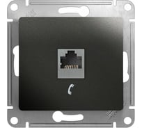 Телефонная розетка Systeme Electric Glossa rj11, антрацит GSL000781T