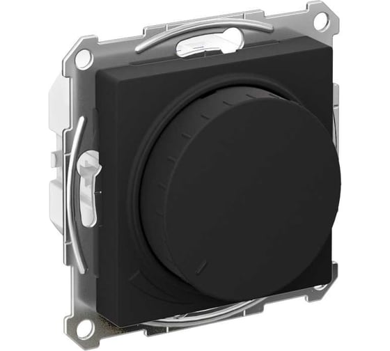 Механизм поворотно-нажимного светорегулятора (диммера) Systeme Electric Atlasdesign led, rc, 400вт, карбон ATN001023 1