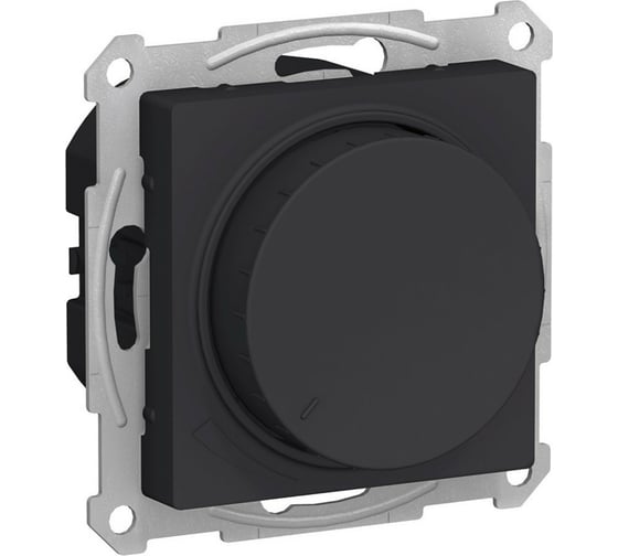 Механизм поворотно-нажимного светорегулятора (диммера) Systeme Electric Atlasdesign led, rc, 400вт, карбон ATN001023