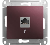 Механизм телефонной розетки Systeme Electric Glossa rj11, баклажановый GSL001181T