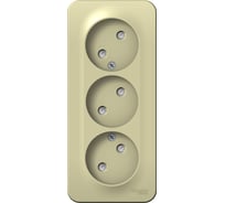Розетка Systeme Electric Blanca о/у, 3-я, без заземления, со шт., изол.пл., 16а, 250в, бежевый BLNRA001317