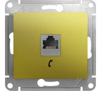 Механизм телефонной розетки Systeme Electric Glossa rj11, фисташковый GSL001081T