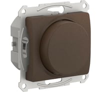 Механизм поворотно-нажимного светорегулятора (диммера) Systeme Electric Glossa led, rc, 400вт, шоколад GSL000823