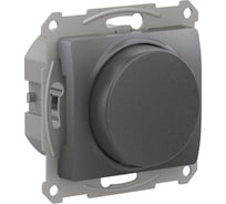 Механизм поворотно-нажимного светорегулятора (диммера) Systeme Electric Glossa led, rc, 400вт, графит GSL001323