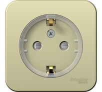 Розетка Systeme Electric Blanca о/у, с заземлением, со шторками, (компакт) изол.пл, 16а, 250в, бежевый BLNRA111117