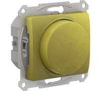 Механизм поворотно-нажимного светорегулятора (диммера) Systeme Electric Glossa led, rc, 400вт, фисташковый GSL001023