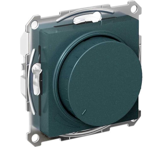 Механизм поворотно-нажимного светорегулятора (диммера) Systeme Electric Atlasdesign led, rc, 400вт, изумруд ATN000823 1