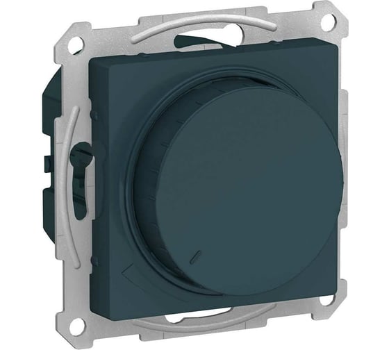 Механизм поворотно-нажимного светорегулятора (диммера) Systeme Electric Atlasdesign led, rc, 400вт, изумруд ATN000823