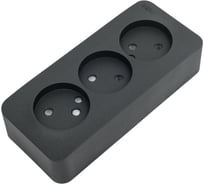 Розетка Systeme Electric Blanca о/у, 3-я, без заземления, со шторк., изол.пл., 16а, 250в, антрацит BLNRA001316