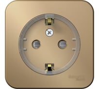 Розетка Systeme Electric Blanca о/у, с заземлением, со шторками, (компакт) изол.пл, 16а, 250в, титан BLNRA111114