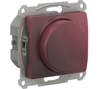 Механизм поворотно-нажимного светорегулятора (диммера) Systeme Electric Glossa led, rc, 400вт, баклажановый GSL001123