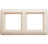 2-постовая рамка Systeme Electric W59 aqua, ip44, слоновая кость KD-2B-28