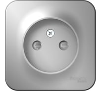 Розетка Systeme Electric Blanca о/у, без заземления, со шторк., изол.пл., 16а, 250в, алюминий BLNRA001113