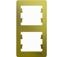 2-постовая вертикальная рамка Systeme Electric Glossa фисташковый GSL001006