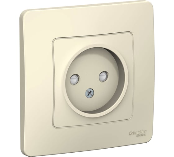 Розетка Systeme Electric Blanca с/у, без заземления, со шторками, 16а, 250в, молочный BLNRS000112 1