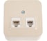 Двойная розетка: компьютерная rj45, кат.5e + телефонная rj11 Systeme Electric Blanca о/у, изол.пл., бежевый BLNIA045117 3