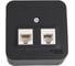 Двойная розетка: компьютерная rj45, кат.5e + телефонная rj11 Systeme Electric Blanca о/у, изол.пл.,антрацит BLNIA045116 1